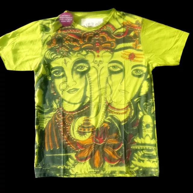 Ganesha and Shiva Indian Hindu Elephant God Hipster Large Print Men's T-Shirt