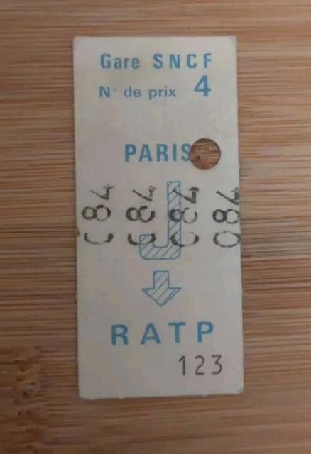 Ancienne Carte Hebdomadaire Métro Paris RATP - Ticket De Métro Vintage, Collection