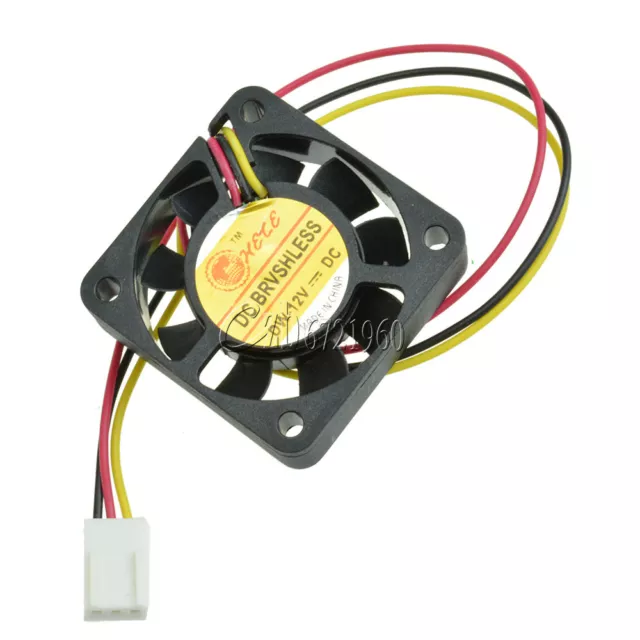 2PCS 12V 3Pin 40mm Mini DC Brushless Computer Cooler Cooling Fan PC 40X40X10MM