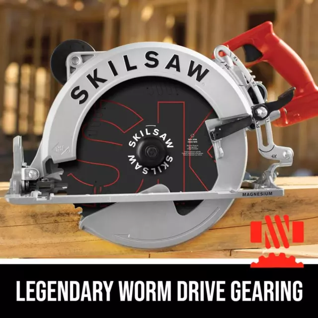 SKILSAW SPT70WM-01 15 Amp 10-1/4" Magnesium SAWSQUATCH Worm Drive Circular Saw,S 2