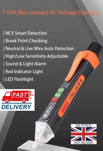 Voltage Tester Pen Non Contact AC Sensor Power Alert 12-1000V Electric Detector