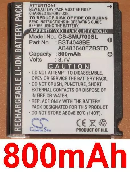 Batterie 800mAh type AB483640FZBSTD  Pour Samsung SGH-U700 Ultra Edition II