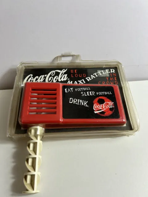 Vintage Coca-Cola Coke Maxi Rattler Eat Drink Sleep Football 1997 promo