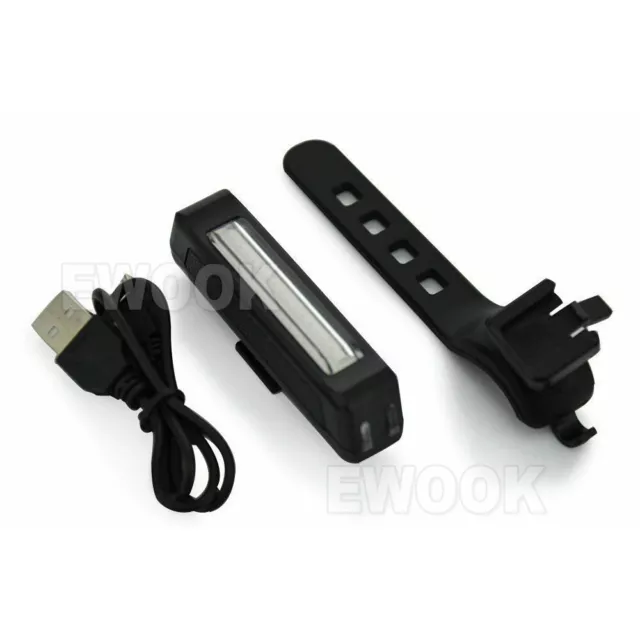 Waterproof USB Rechargeable LED Bike Bicycle Front & Rear Light Set Wide Beam 3