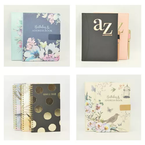 Telefono Indirizzo Libro a-Z Indice Rigido Cover Posteriore A5 Sottile -