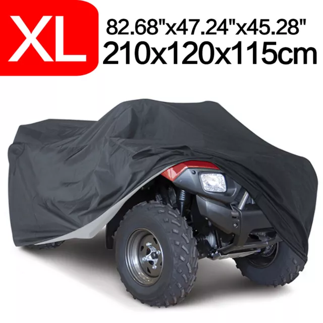 Universal XL Black ATV Quad Bike Cover Anti-UV For Honda Yamaha Kawasaki Polaris