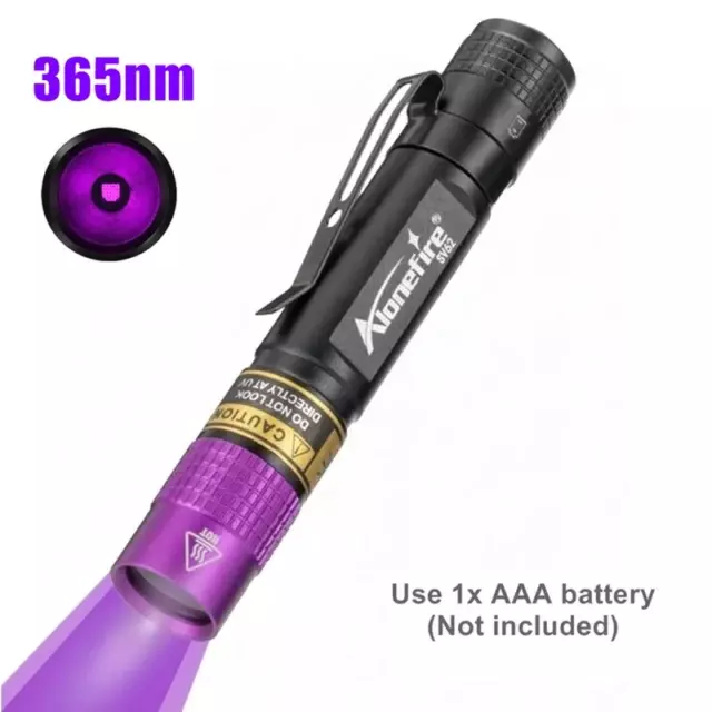 Inspection Lamp Torch LED Flashlight Blacklight UV Ultra Violet Light 365 395 nM