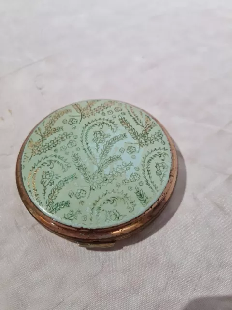 Stratton Vintage Decorated Round Mirrored Powder Compact