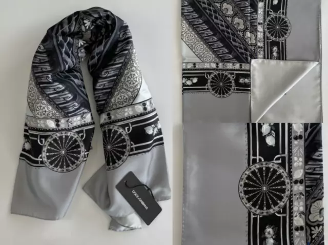 DOLCE & GABBANA Tuch Seiden Tuch Scarf Silk Scarve Seidenschal Foulard Schal New