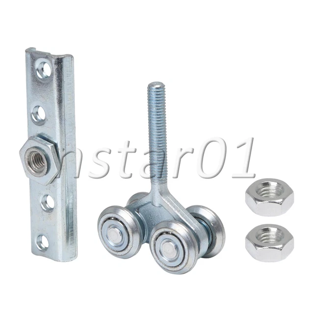 5Sets 24mm Steel Trolley Hanger Rigid Bearings Roller Barn Door Sliding H4-3