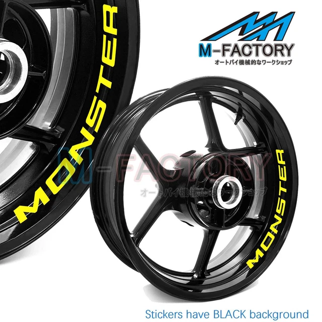 Wheel Decal 17'' Rim Sticker Tape Set For Ducati Monster S4R 2004-2008