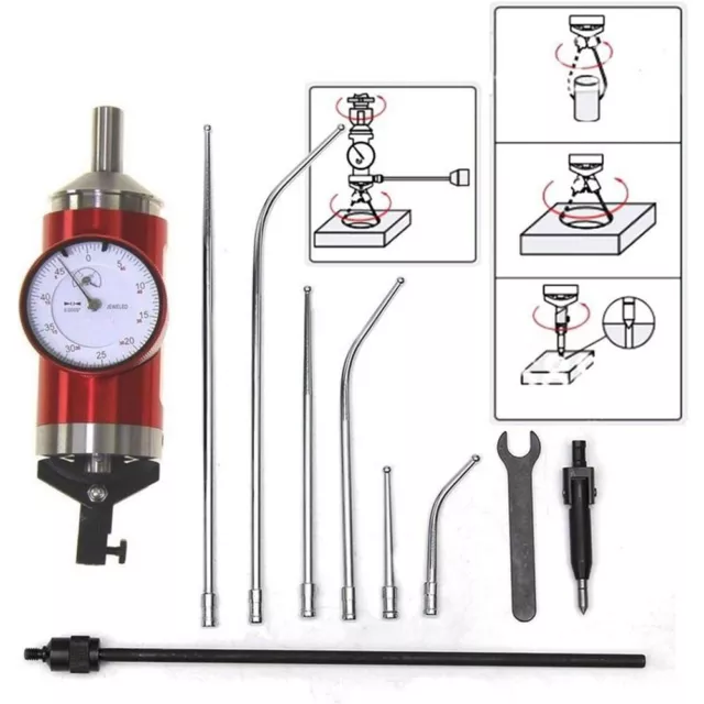 Coaxial Centering Indicator Co Ax Präzisionsfräsmaschine Test Dial + Stylus 3