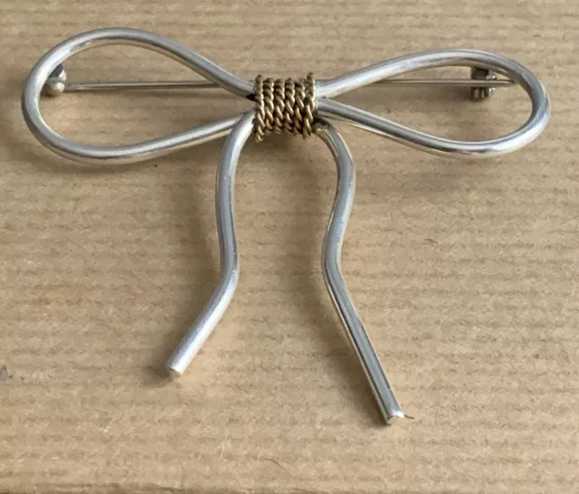 925 Silver Statement Bow Brooch