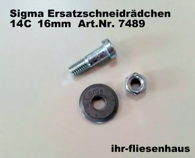 Sigma Ersatzschneidrädchen HM für Fliesenschneider 16mm mit Achse 5,5mm