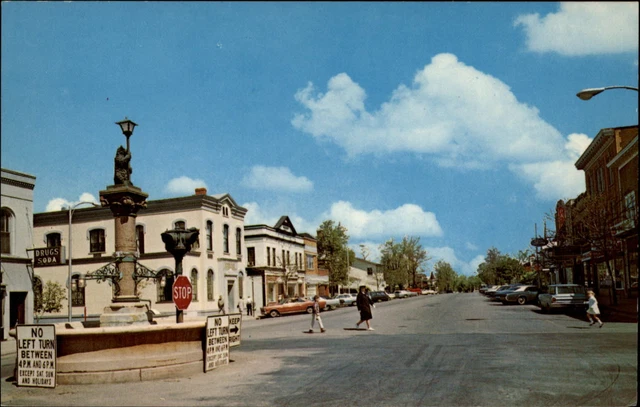 Main Street Geneseo New York ~ postcard sku551