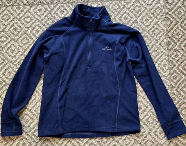 Kathmandu Kids Polar Fleece Pullover, Size 12, Navy Blue, Very Good Condition