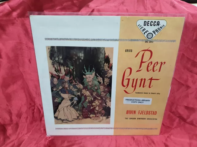 Grieg Peer Gynt Oivin Fjeldstad Decca SXL 2012 Orig. Ed. 1 Blueback Board BBB