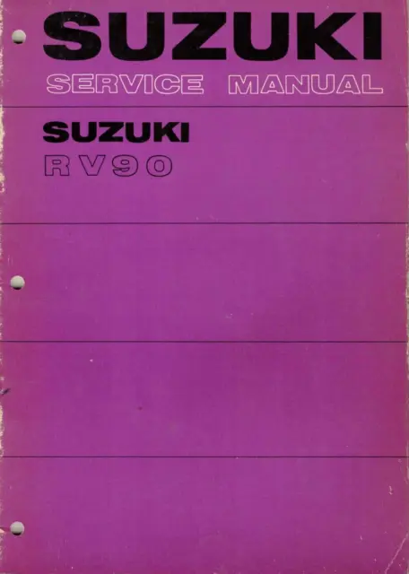 NOS Genuine Suzuki Dealer Service/Repair Manual RV90 1972-1977