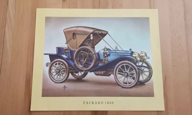 Packard 1909 Oldtimer Kunstdruck Automobil Poster Vintage