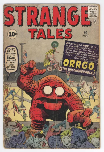 STRANGE TALES #90  Rare early Marvel Pre-Hero Comic Book - 1961