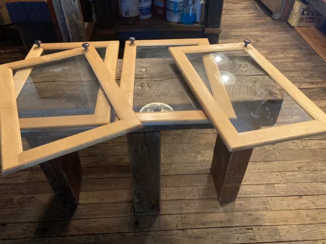 Cabinet Doors with Hardware and  Glass  23 1/2 by 16 wide  3/4. thick