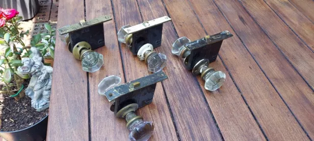 Antique Sargent Glass door knobs/accessories