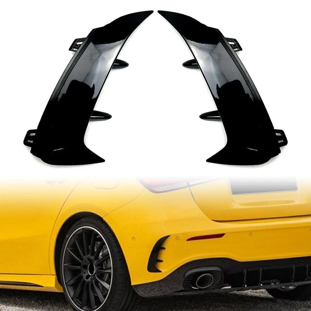 Schwarz Heck Stoßstange Flosse Flaps Canards Für Benz A-Klasse W177 A200 A220