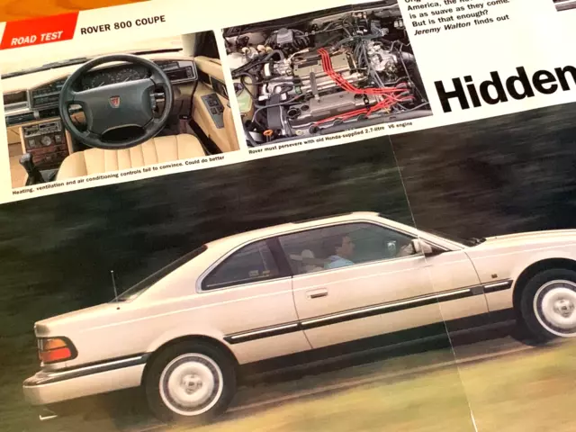 Rover 800 Coupe 2.7 V6 Original Car Magazine Review Road Test + Performance Figs