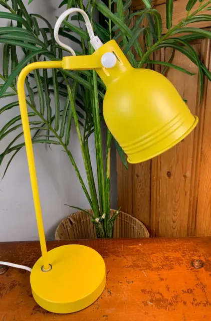 Mid Century Vintage Style Yellow Industrial Style Retro Desk Bedside Table Lamp