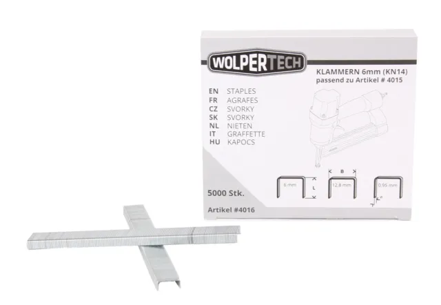 Tackerklammern 5000 Stück, 6 mm lang 12,7 mm breit auch  für DL-Klammergerät