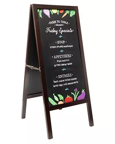 Bandle B. Sandwich Board Chalkboard Easel - A Frame Chalkboard Sign Outdoor or I