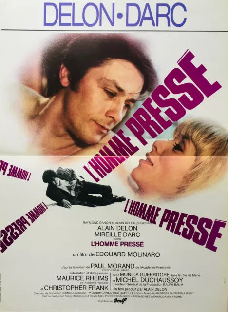 Affiche cinéma L'HOMME PRESSÉ 40x60cm Poster / Alain Delon / Mireille Darc