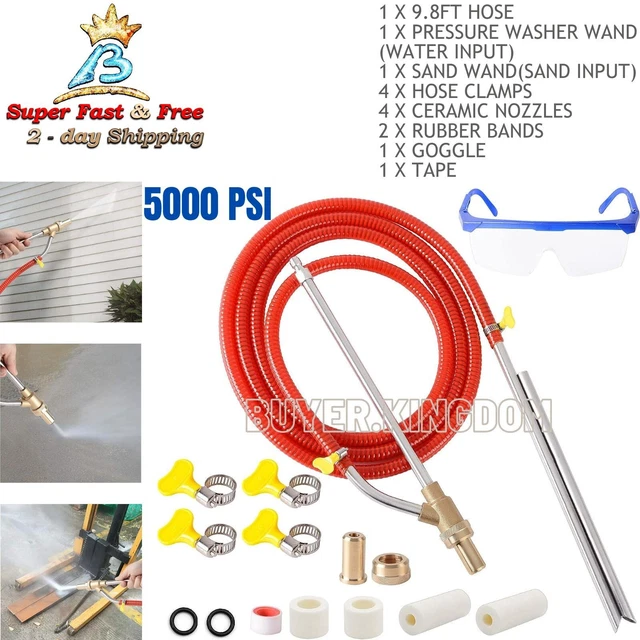 SANDBLASTING KIT WITH Nozzle Pressure Washer Sandblaster 5000 PSI