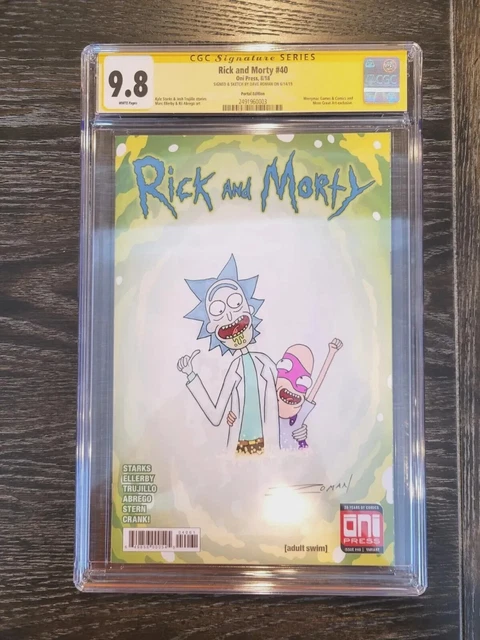 Rick and Morty #40 Portal Edition SIGNED SS Roman SKETCH CGC 9.8 🔥Noob Noob