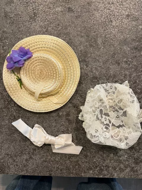 American Girl Doll Hair Accessories (Hat, Bow, and Bonnet) for 18" dolls