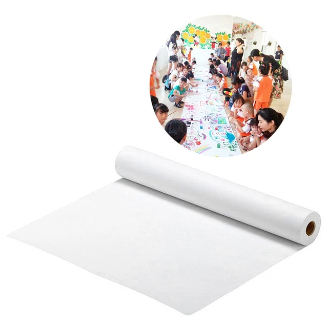 PALUDO Rotolo Carta Disegno Bianco, 43 cm x 20M Rotolo di Carta
