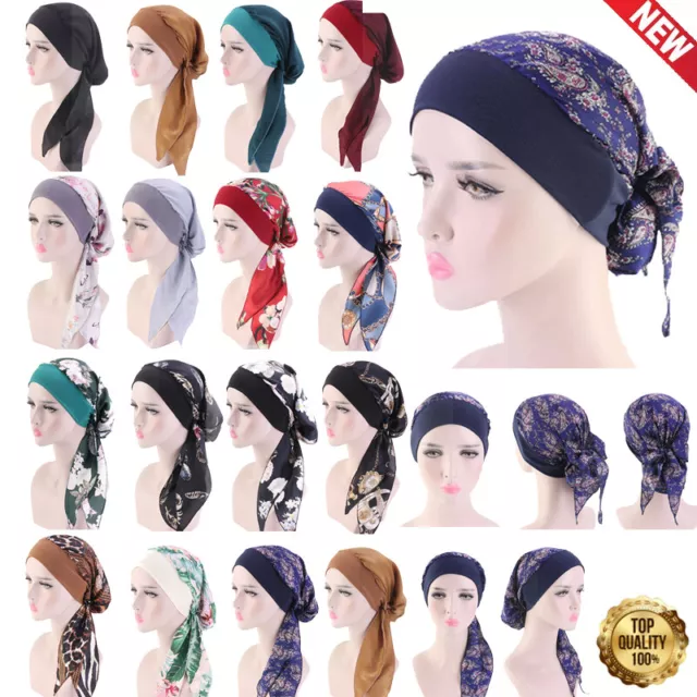 Hijab Musulman Pour Femme Cancer Chimio Chapeau Turban Perte De Cheveux Head R