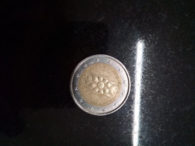 PIECE 2 EUROS commémorative France rare 1918-2018 le bleuet de France