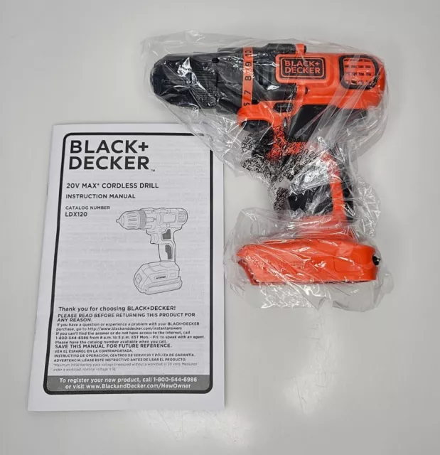 BLACK & DECKER Cordless Drill LDX172 7.2V With Lithium Battery (NO Charger)!  $11.31 - PicClick