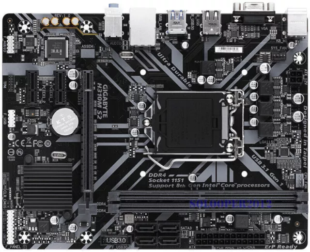 Gigabyte H310M S2 Motherboard LGA 1151 Intel H310 DDR4 DIMM Micro ATX USB3.1