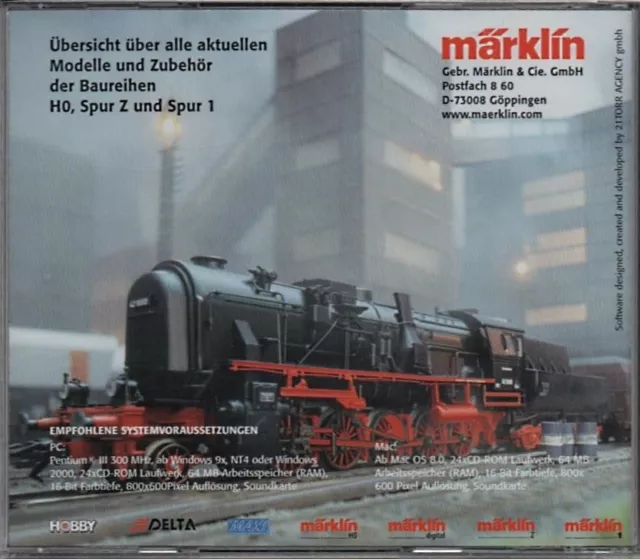 1 x CD ROM-MÄRKLIN: Gesamtprogramm 2001 / 2002-deutsch u.a. #173700 2