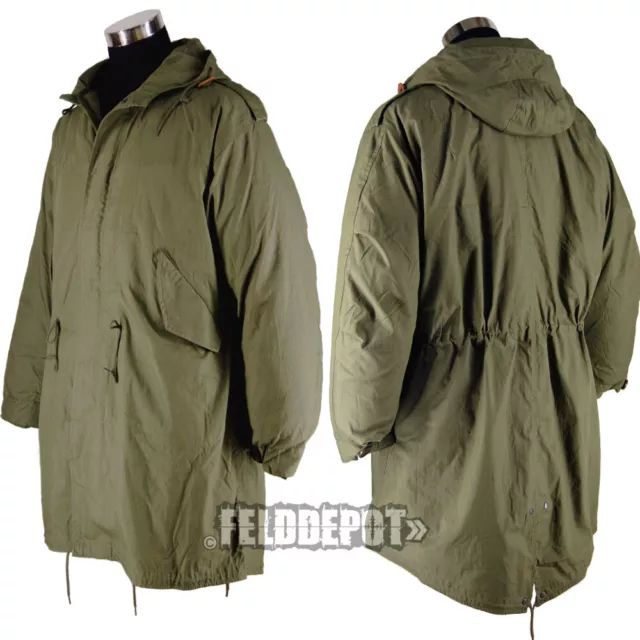 Miltec US Shell Fishtail Parka M51 Kapuze MOD Army Feldparka Olive Futter Liner