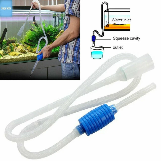 Siphon Cleaner Fish Tank Aquarium Gravel Clean Hand Pump Vacuum Syphon Kit UK