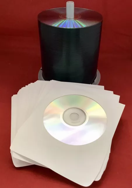 Blank CD CDR 700MB 80 Minutes Recordable Disc Media w Cover CD Sleeve X 10