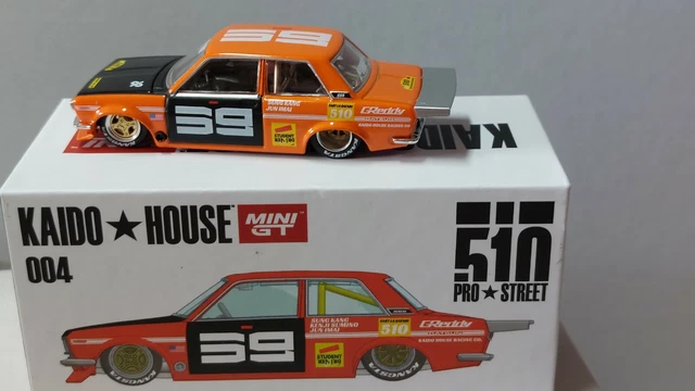 Miniature Mini GT 1/64 Kaido House Datsun 510 Pro Street Nismo V2 #122 Chase - Neuf, Gris Métal