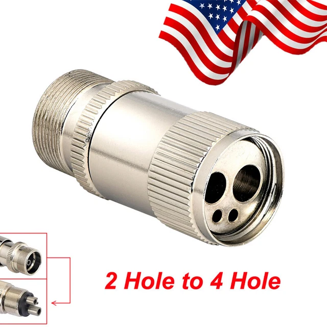 USA 2 to 4 Hole Dental High Speed Handpiece Turbine Adapter Converter Changer