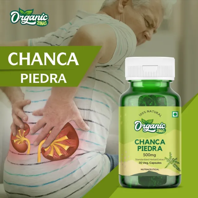 Organic Zing Chanca Piedra - 500mg (30 Capsules)