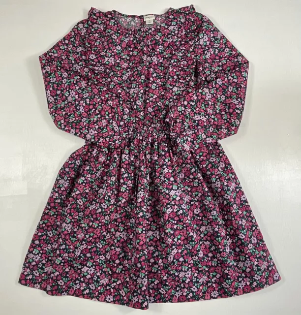 Crewcuts Reimagined by J. Crew Ruffled Dress Girls 12 Navy & Pink Floral Prairie