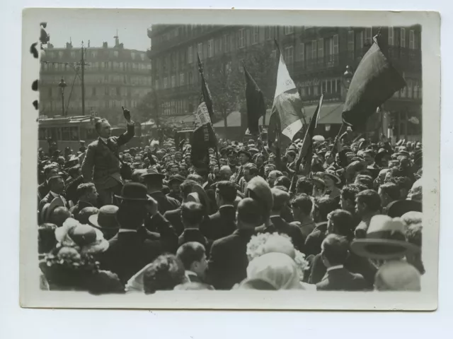 Belgian Volunteers Leave Paris - Gare Du Nord -9th August 1914 Press Photo