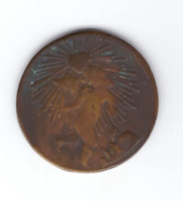 Mexico Coin KM#338 1/8 real Zacatecas 1869  XF